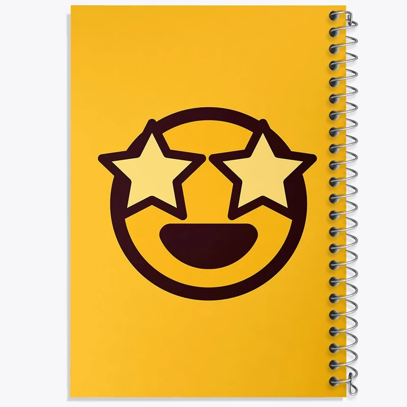 دفتر ژورنال نویسی 50 برگ خندالو مدل نقطه ای طرح ایموجی Emoji کد 3027