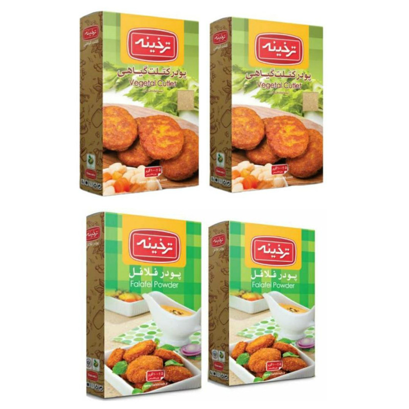 پودر کتلت گیاهی و فلافل ترخینه -100 گرم مجموعه 4 عددی