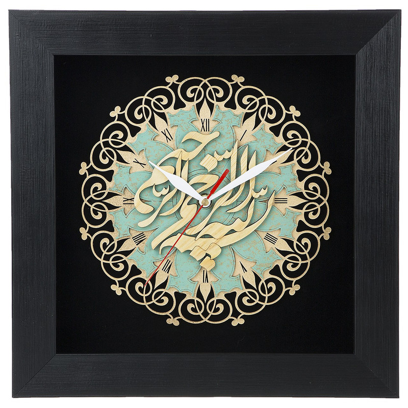 ساعت معرق دی ان دی طرح خوشنویسی بسم الله الرحمن الرحیم کد TJ 028