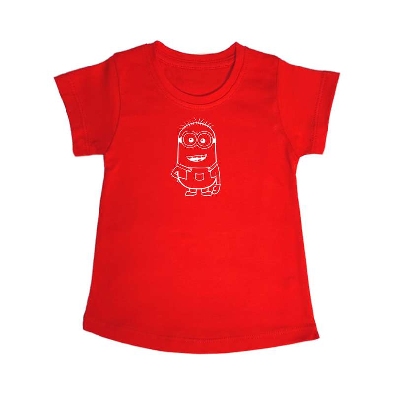 تی شرت آستین کوتاه دخترانه مدل مینیون کد Wht