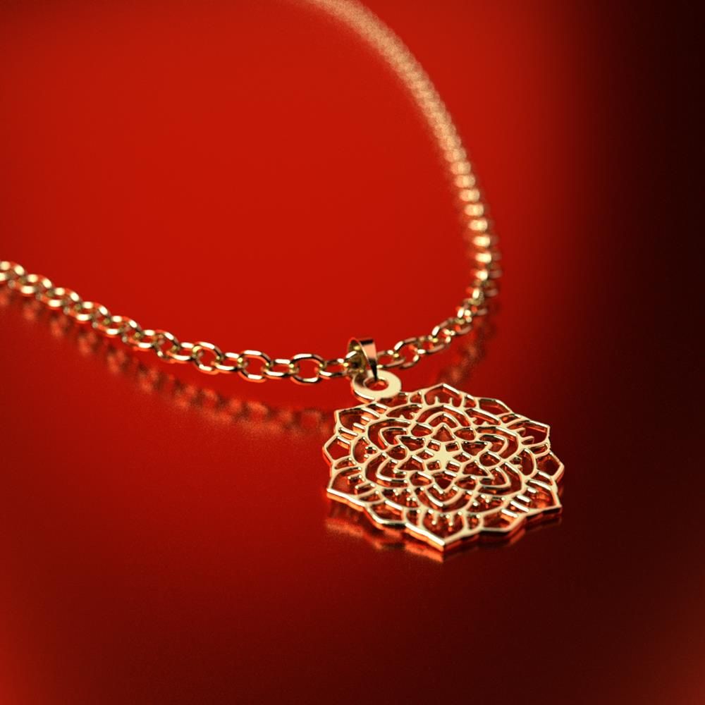 آویز گردنبند طلا 18 عیار زنانه مدوپد مدل اسلیمی کد PA1-13094 -  - 3