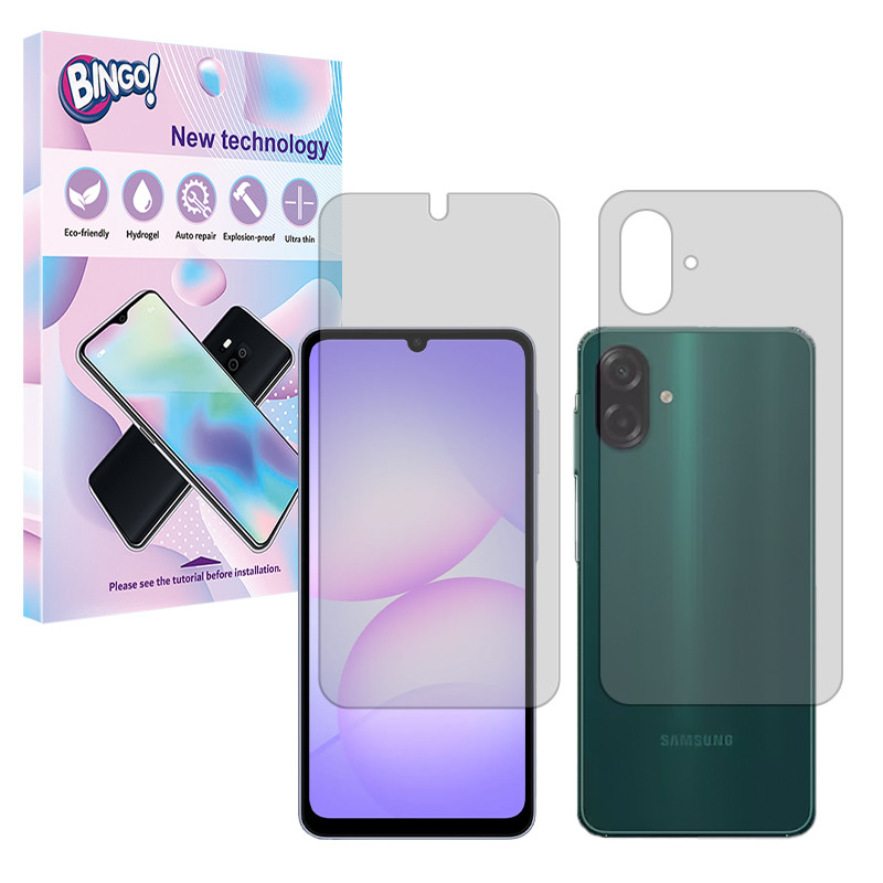 محافظ صفحه نمایش مات بینگو مدل Tough مناسب برای گوشی موبایل سامسونگ Galaxy A07 4G به همراه محافظ پشت گوشی