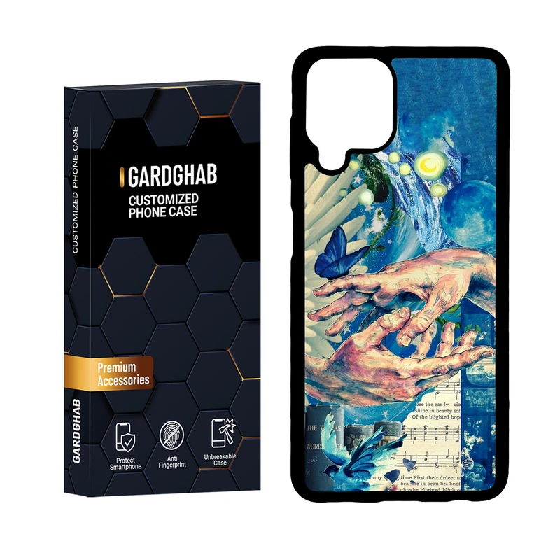   کاور گارد قاب مدل پشت گلس هنری مناسب برای گوشی موبایل سامسونگ Galaxy A22 4G