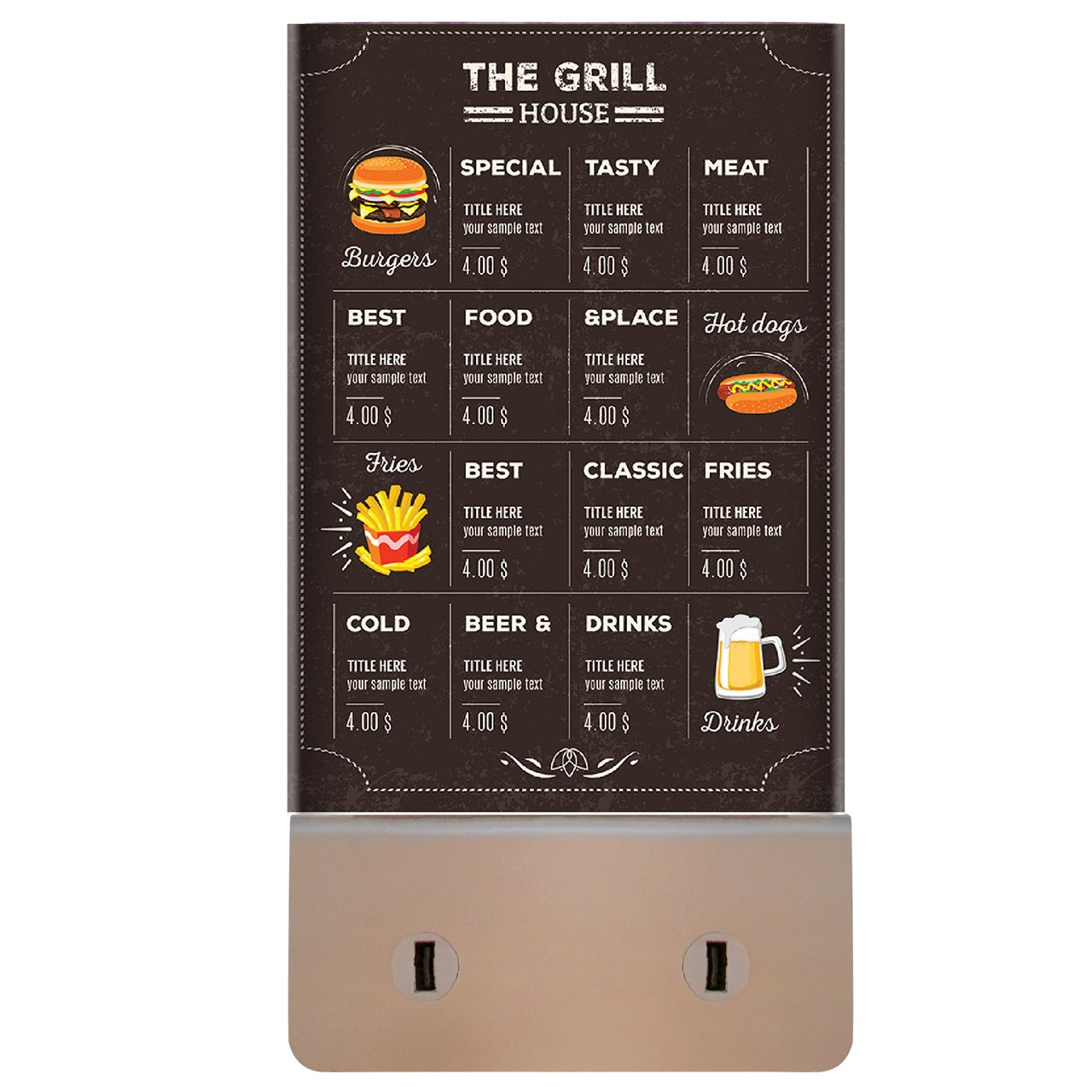 شارژر همراه مدل Restaurant Design با ظرفیت 13000 میلی آمپر ساعت