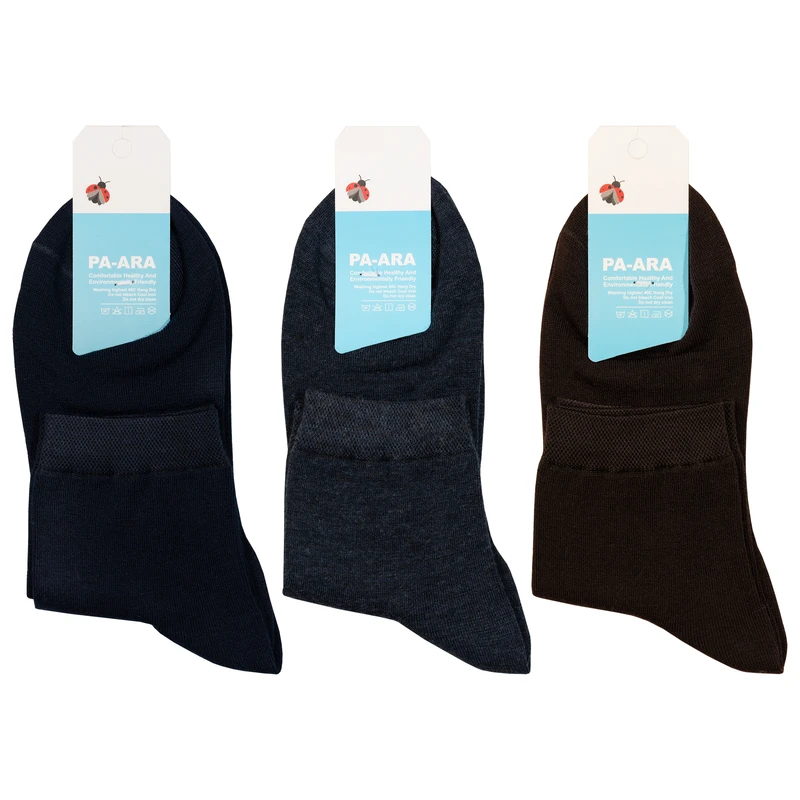 جوراب ساق بلند مردانه پاآرا مدل کد 03 مجموعه 3 عددی