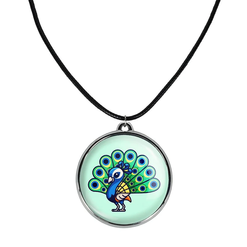 گردنبند خندالو مدل حیوانات بامزه طاووس کد 2819928200