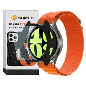 Ultimate Shield Alpine BK GRD Band for Samsung Galaxy Watch 6 Classic 43mm with cover