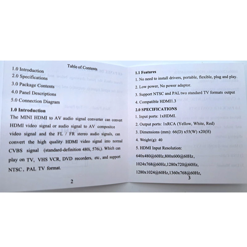 عکس شماره 12 : مبدل hdmi به av مدل hdmi2av