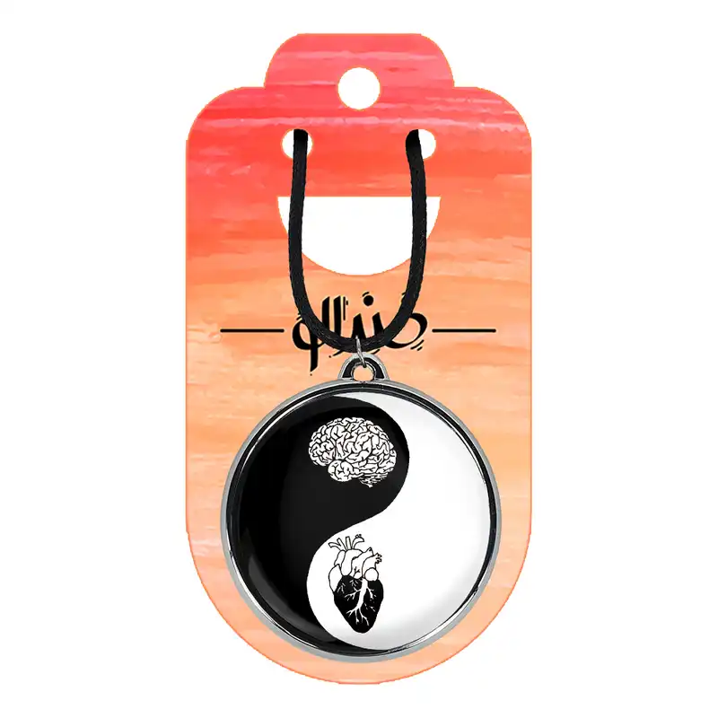 گردنبند خندالو مدل قلب و مغز کد 60176017