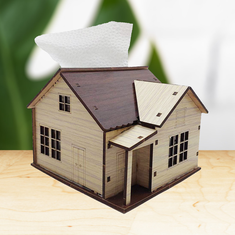 جای دستمال کاغذی مبین ایده مدل کلبه چوبی kl کد 1