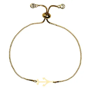 دستبند طلا 18 عیار زنانه الن نار مدل طرح لنگر ELN100265