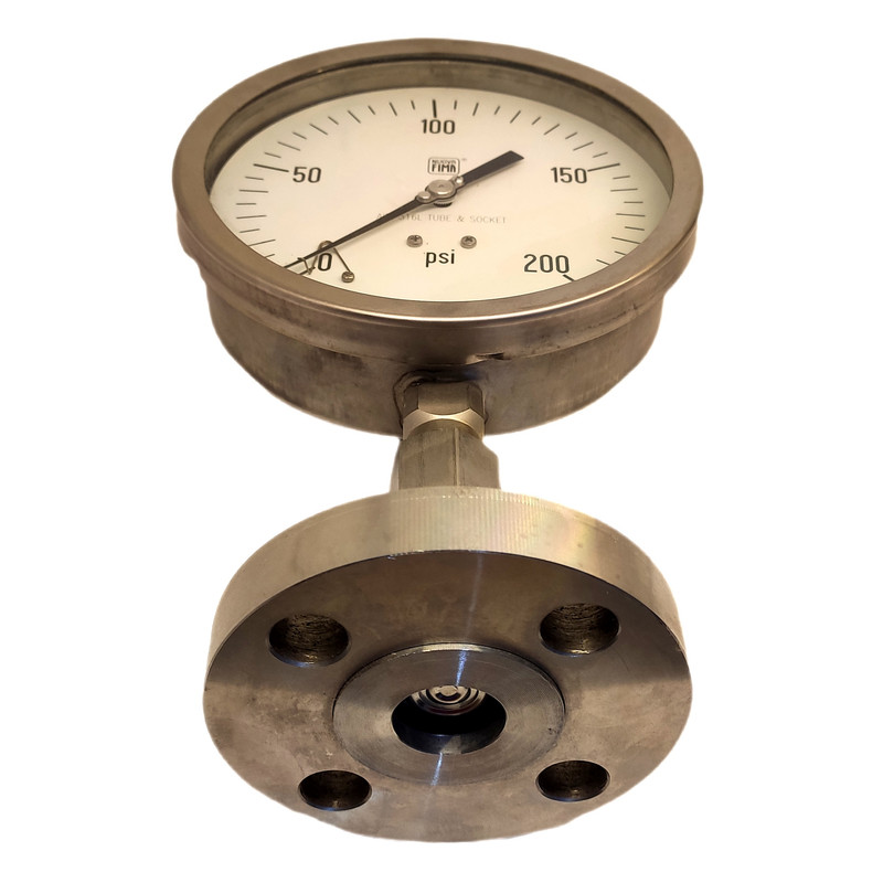 گیج فشار نووا فیما مدل 200psi-16cm-diaphragm