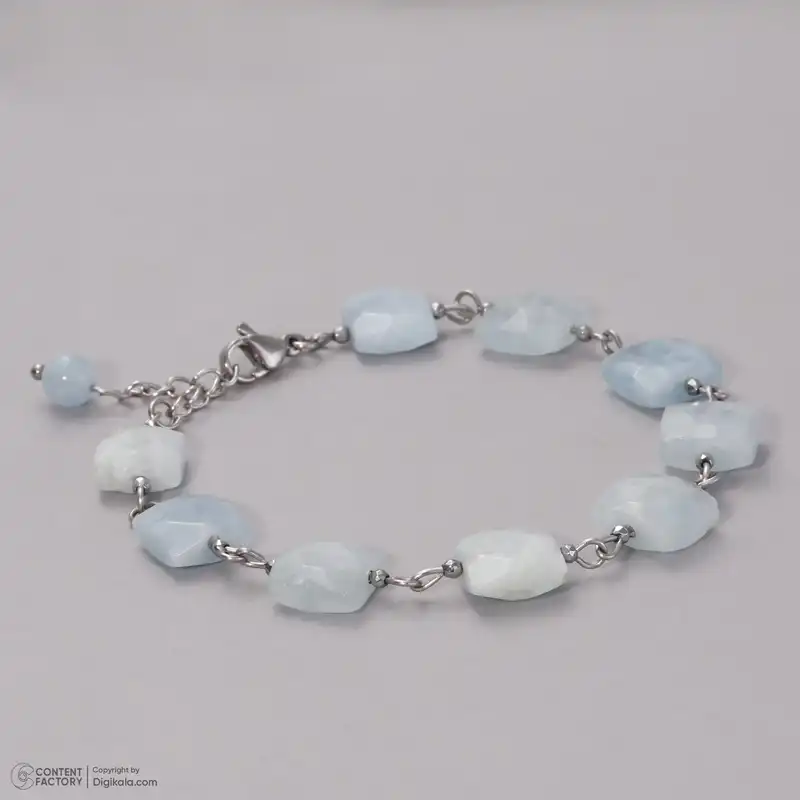 دستبند زنانه مدل آکوامارین کد 02