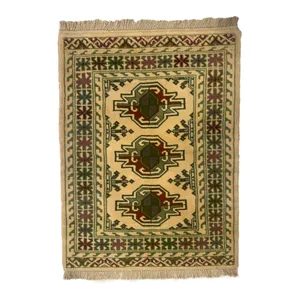 فرش دستبافت نیم متری مدل ترکمن کد Nkp/stp11