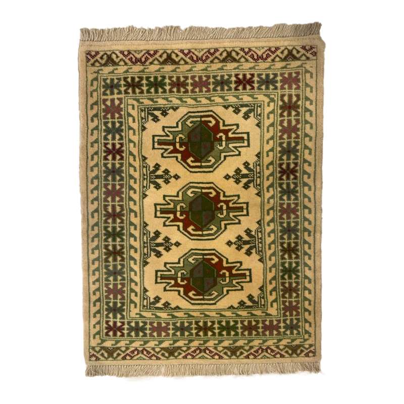 فرش دستبافت نیم متری مدل ترکمن کد Nkp/stp11