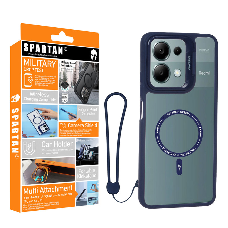 کاور اسپارتان مدل Magnetic Strap مناسب برای گوشی موبایل شیائومی Redmi Note 13 Pro 4G به همراه بند