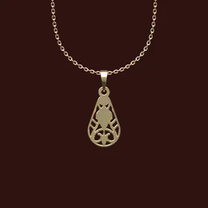 گردنبند طلا 18 عیار زنانه مدوپد مدل هندسی کد X2-1-1012