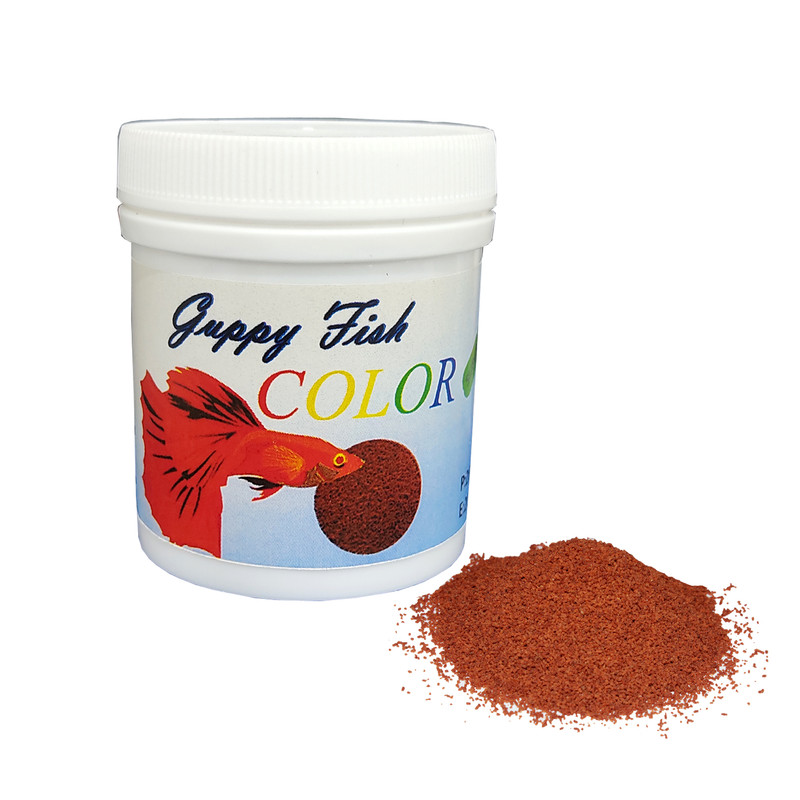 غذای ماهی گوپی مدل Spirulina & Color وزن 100 گرم بسته دو عددی