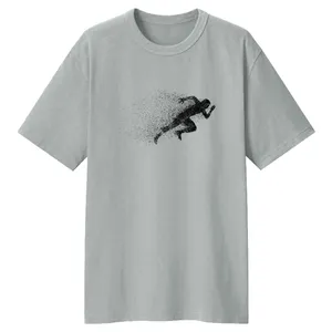 تی شرت زنانه مدل دونده کد LL34 رنگ طوسی