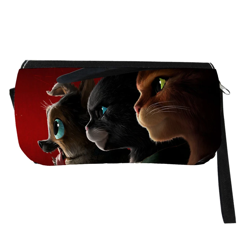  جامدادی مدل دوزیپ طرح انیمیشن گربه چکمه پوش 2 کد NI1200