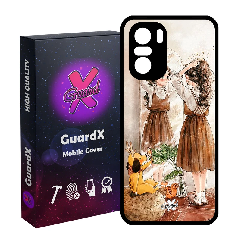 کاور گارد ایکس طرح Girl مدل Glass10306 مناسب برای گوشی موبایل شیائومی Poco F3/MI 11X/MI 11X Pro/Redmi K40/K40 Pro
