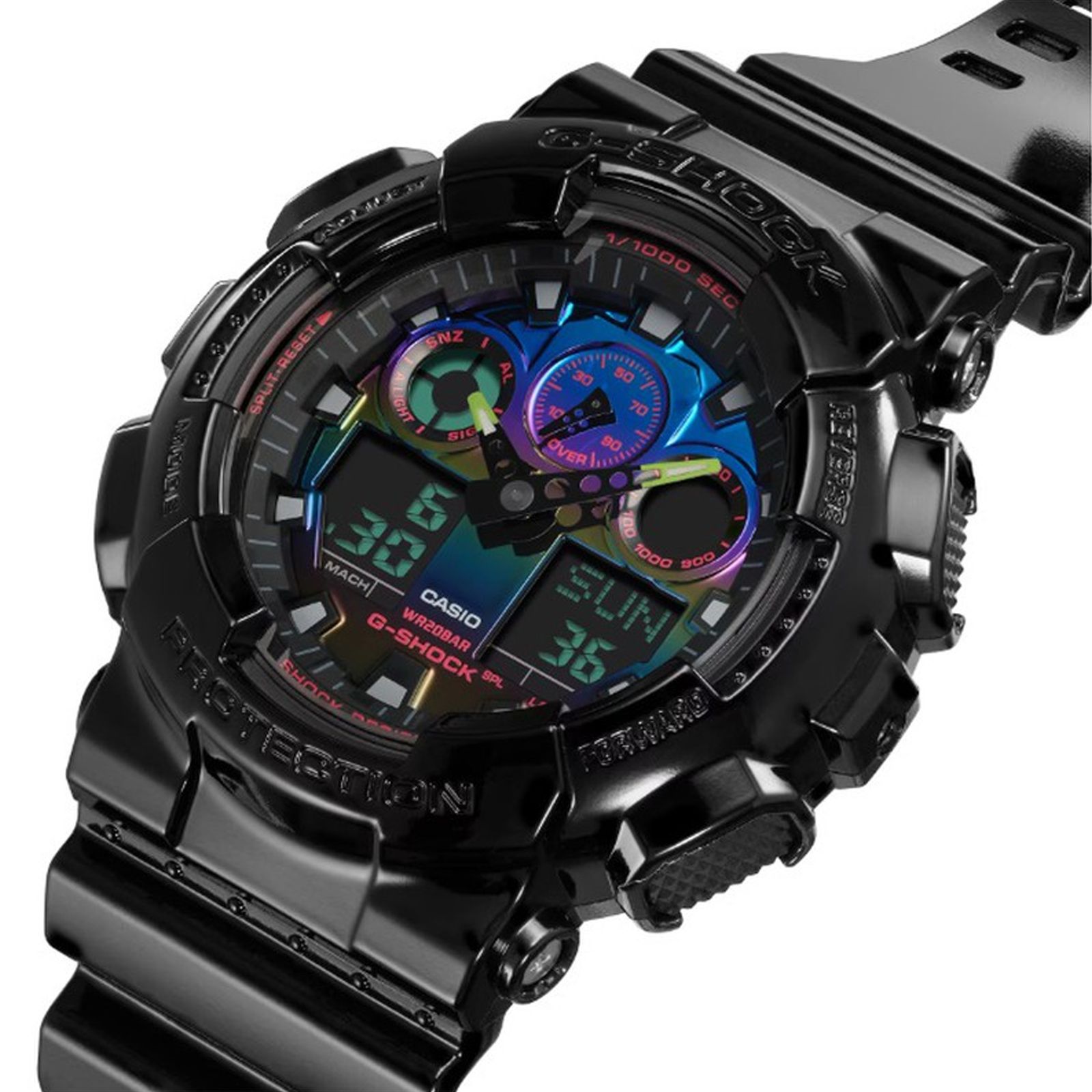 ساعت مچی عقربه‌ای مردانه کاسیو مدل GA-100RGB-1ADR -  - 5