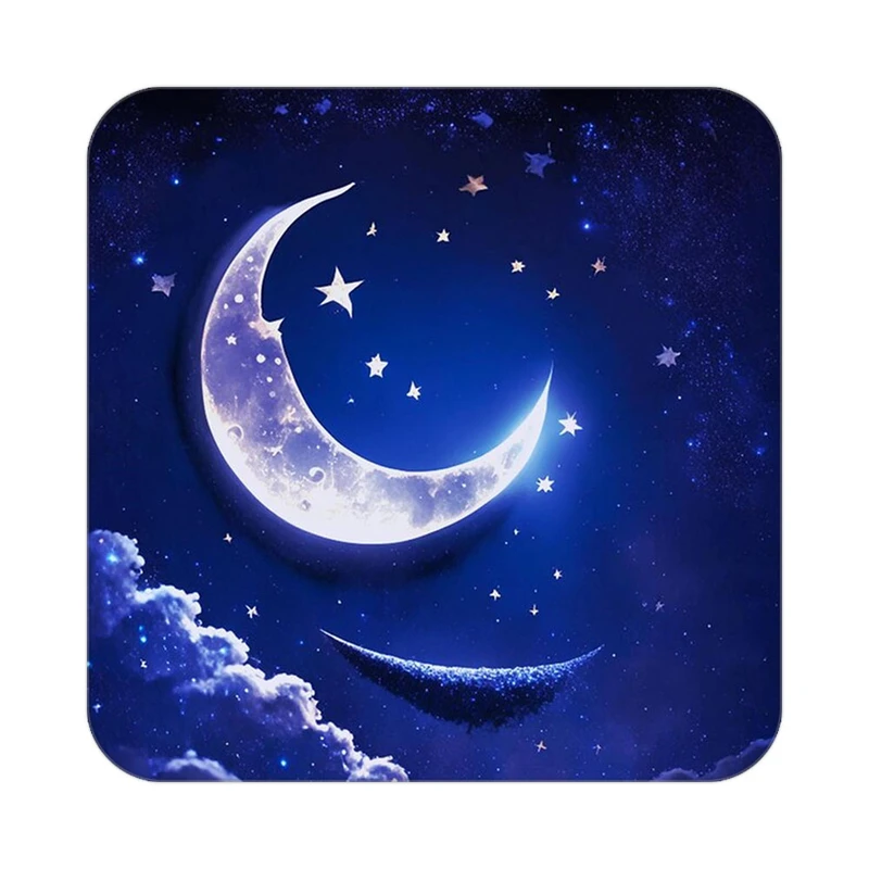 زیر لیوانی کاکتی طرح ماه و ستاره مدل mp53004