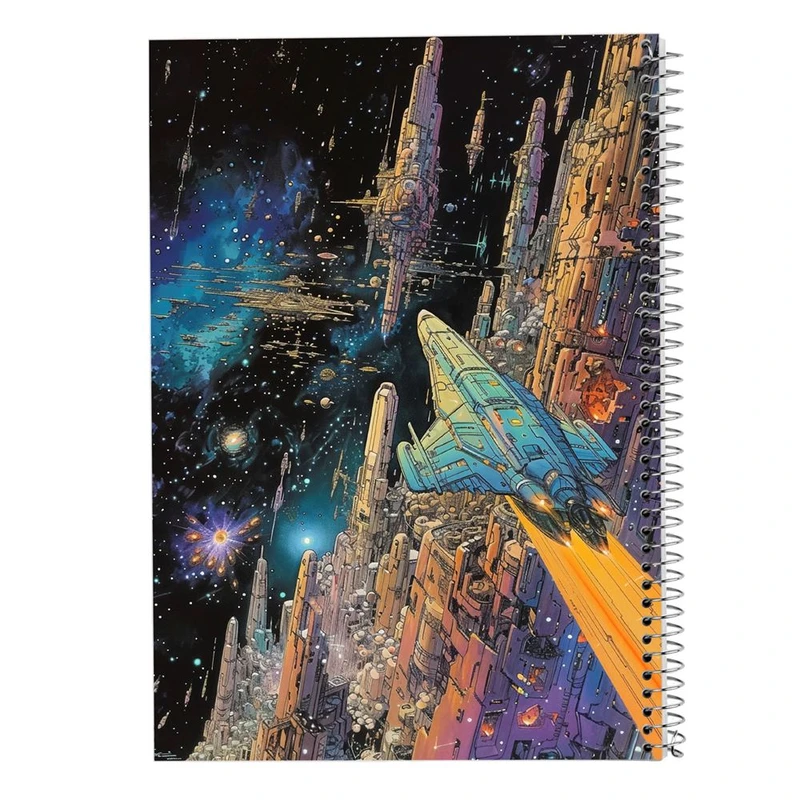 دفتر شطرنجی 50 برگ مدوپد طرح فضا کد DF15090