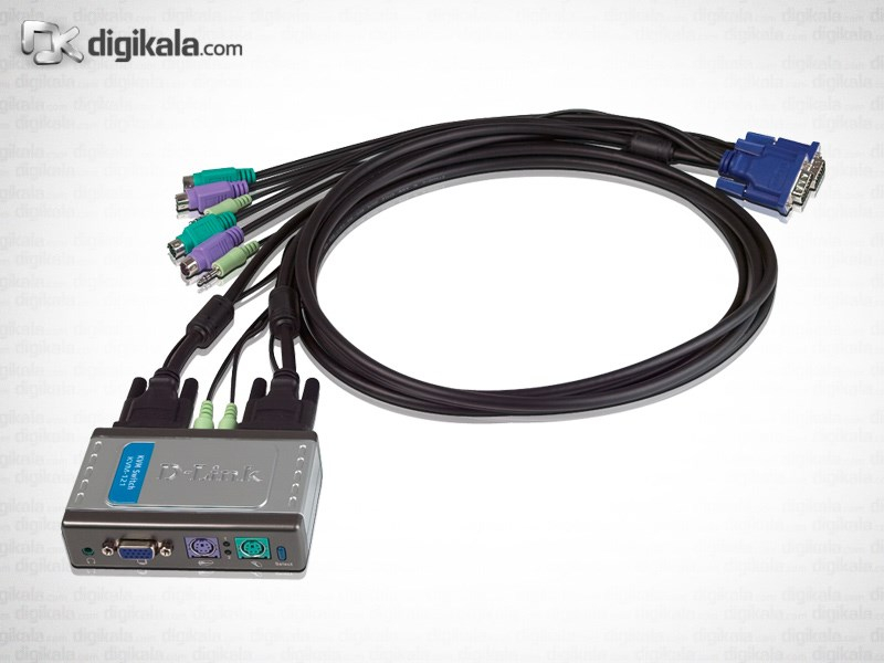 سوییچ 2 پورت KVM همراه با پشتیبانی از صدای دی-لینک مدل KVM-121