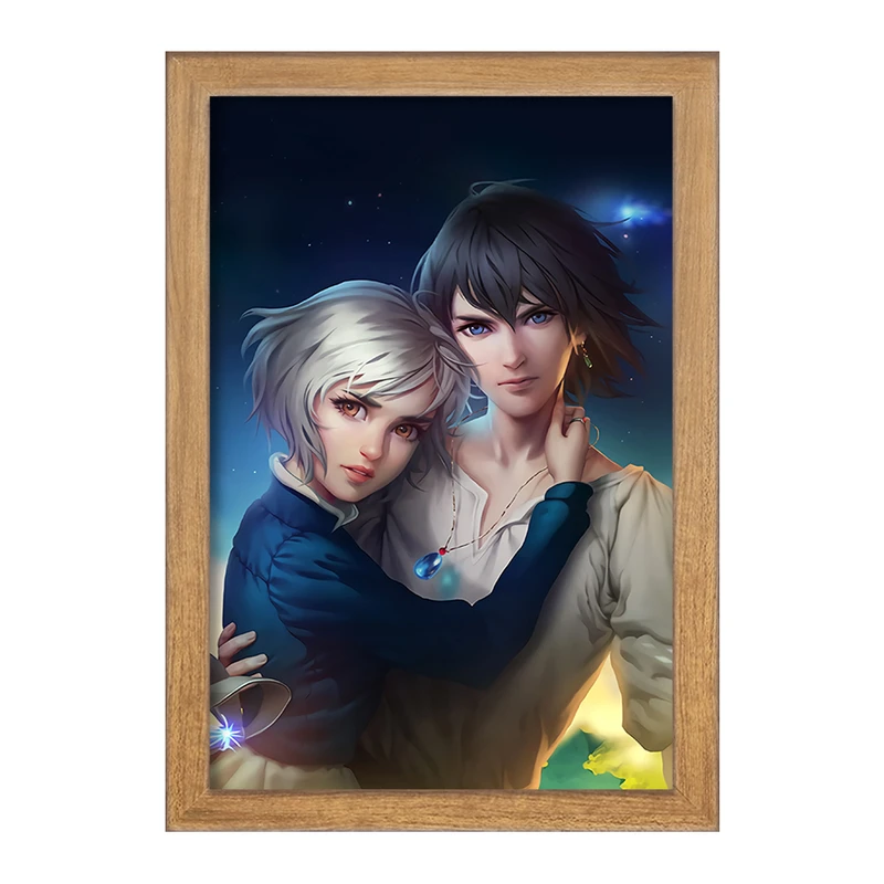 تابلو خندالو مدل هاول و سوفی انیمه قلعه متحرک هاول  کد 12896