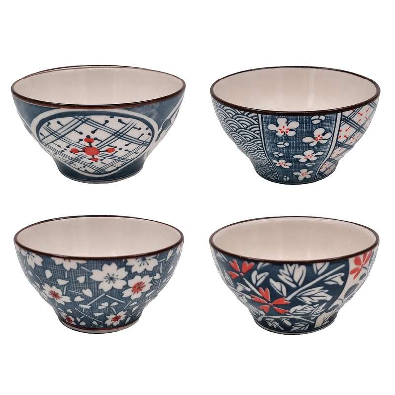 کاسه مدل ژاپنی استایل بسته 4 عددی کاسه مدل ژاپنی استایل بسته 4 عددی