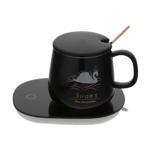 ماگ مدل CX-Z02 طرح swans به همراه صفحه گرمکن برقی