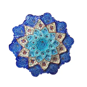 بشقاب میناکاری مدل گل کد 002