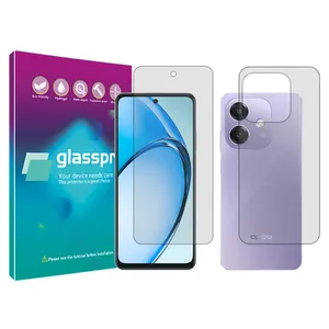 Glasspro Resistant model Transparent screen protector suitable for Oppo A3x mobile phone Along with the phone back protector