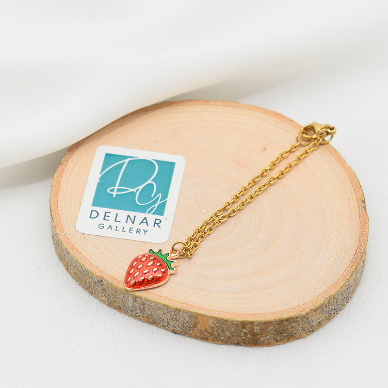 آویز ساعت زنانه دلنار گالری مدل توت فرنگی کد 08