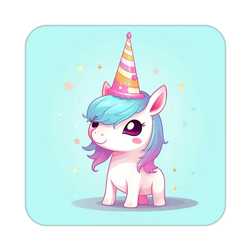 زیر لیوانی کاکتی طرح اسب تک شاخ و یونیکورن مدل mp29829