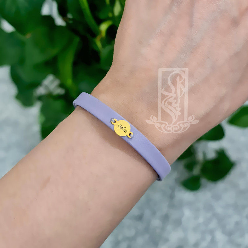 دستبند طلا 18 عیار زنانه لیردا مدل اسم دلسا 6500