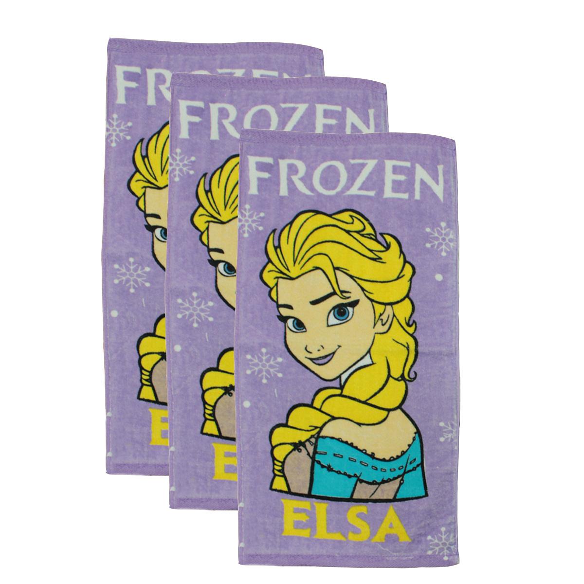  حوله دستی طرح عروسکی مدل السا سایز 31x61 سانتی متر بسته سه عددی