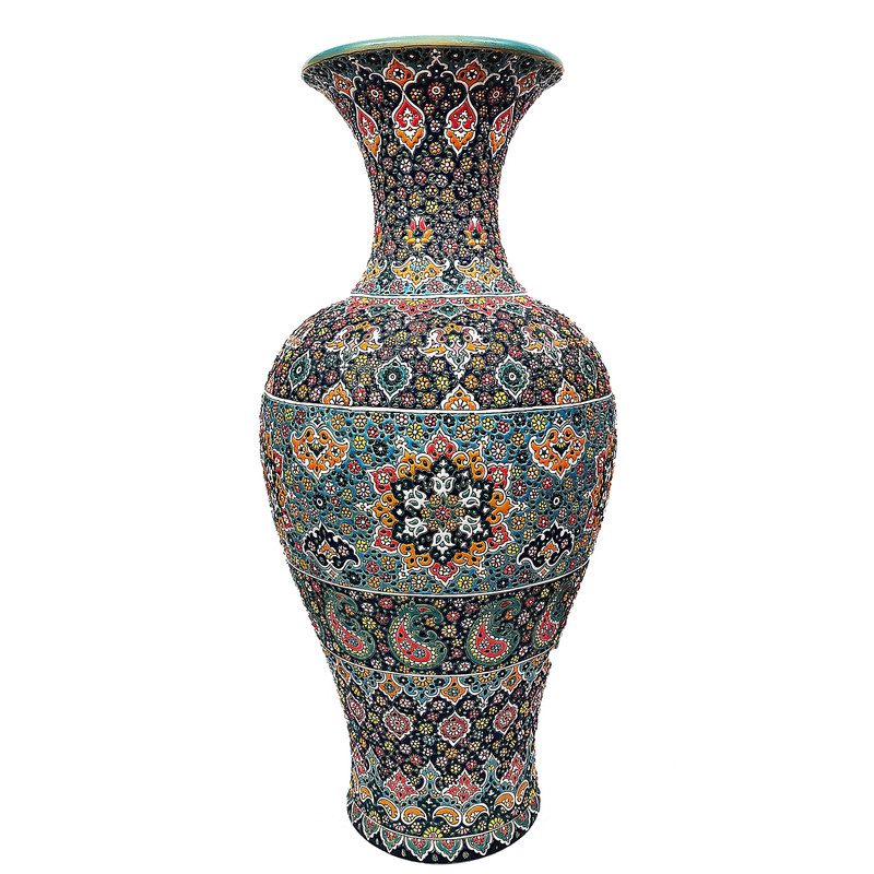 گلدان میناکاری سفالی کد S17
