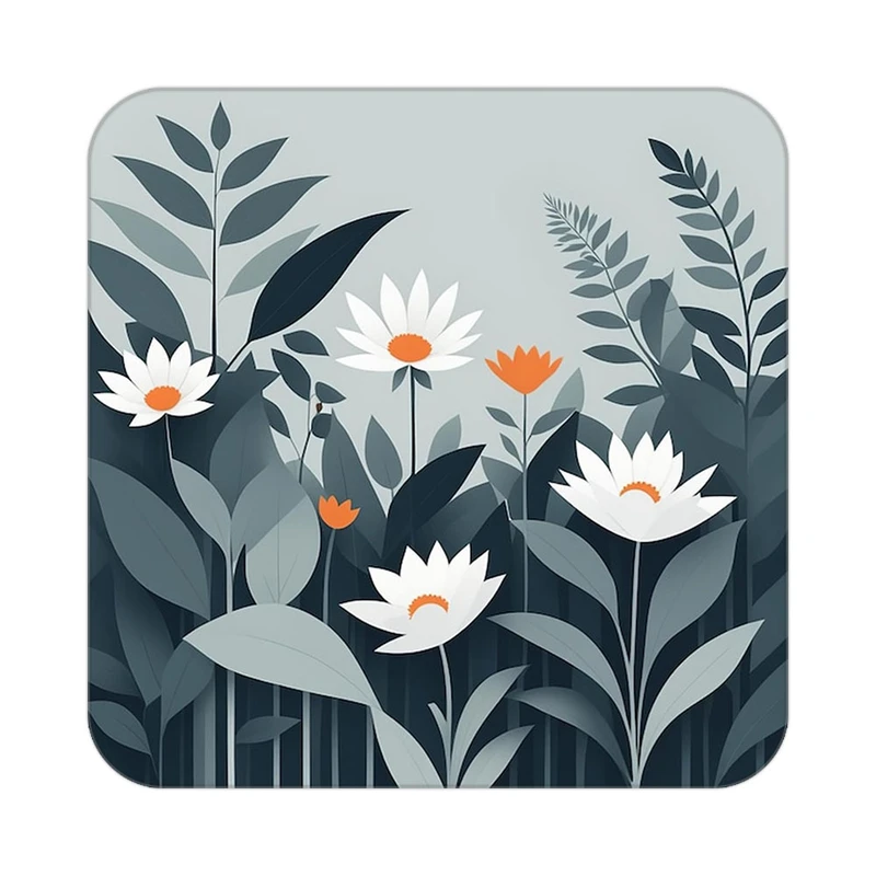 زیر لیوانی کاکتی طرح گل مدل mp15992