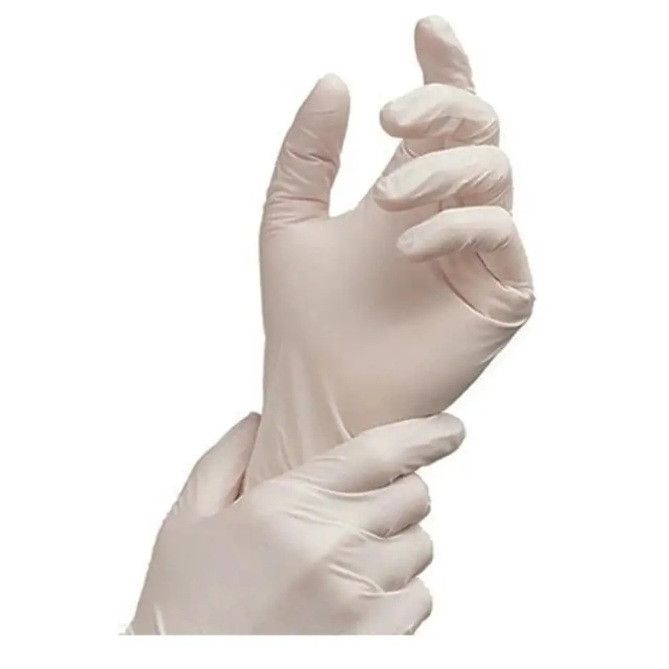 دستکش جراحی غیر پودری حریر مدل بهداشتی سایز متوسط (M) بسته ۴ عددی