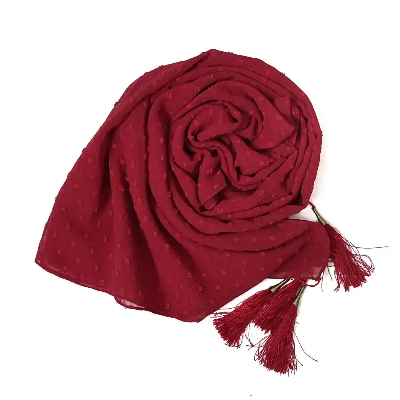 شال زنانه مدل منگوله دار اشکی