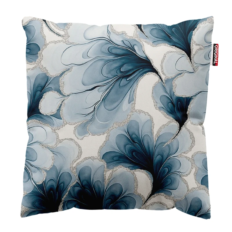 کوسن پاد آفرین مدل مینیمال طرح گل و برگ کد PK403485 سایز 40*40 سانتی متر