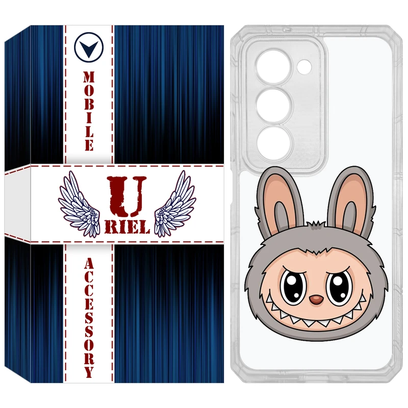 کاور یوریل مدل Clear کد 114 طرح لبوبو مناسب برای گوشی موبایل شیائومی Redmi 15 4G