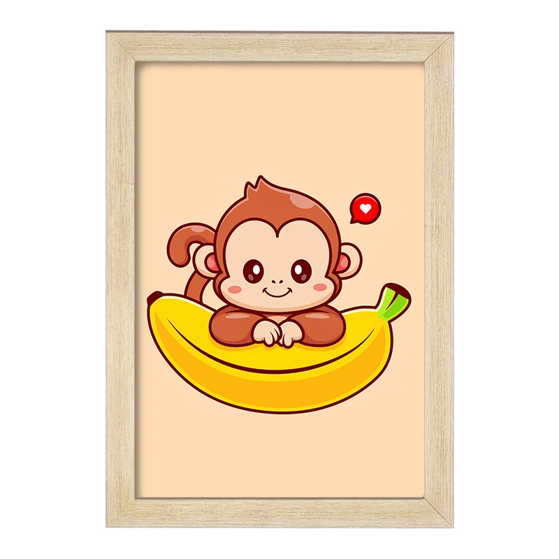 تابلو خندالو مدل حیوانات بامزه میمون کد 29717