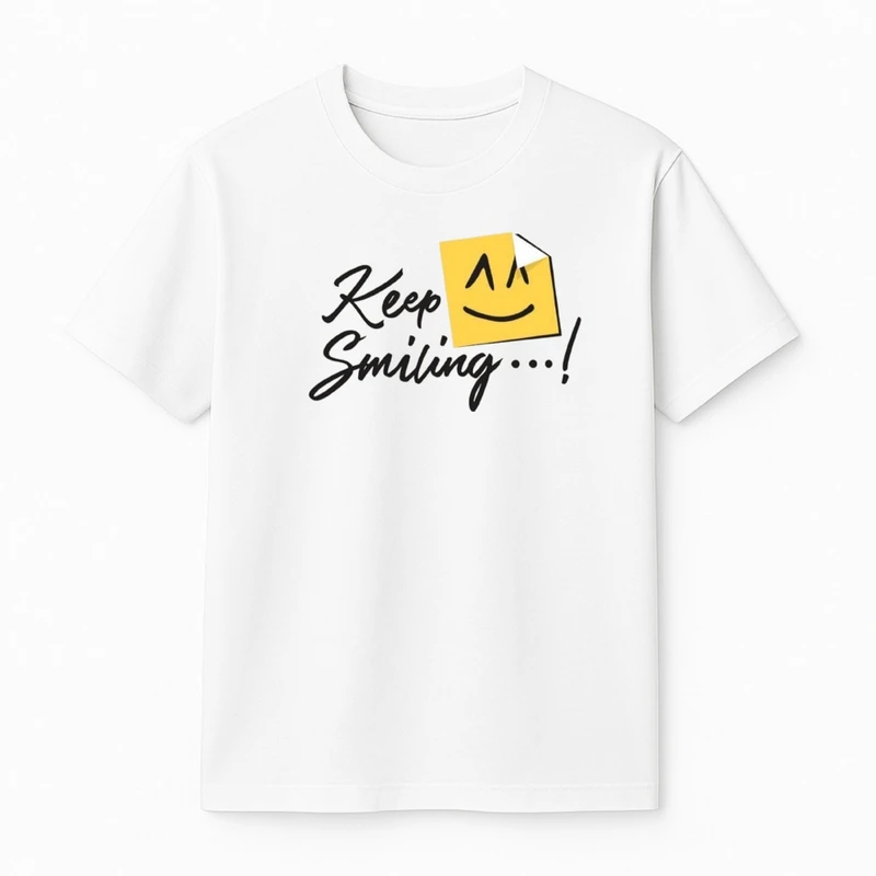 تی‌شرت آستین کوتاه پسرانه مدل لبخند بزن کد v1 