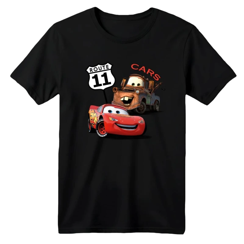 تی شرت آستین کوتاه بچگانه مدل ماشین ها کد ۶