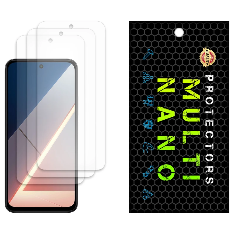 محافظ صفحه نمایش آنتی رفلکس مولتی نانو مدل X-S3M مناسب برای گوشی موبایل شیائومی Poco M7 4G بسته سه عددی