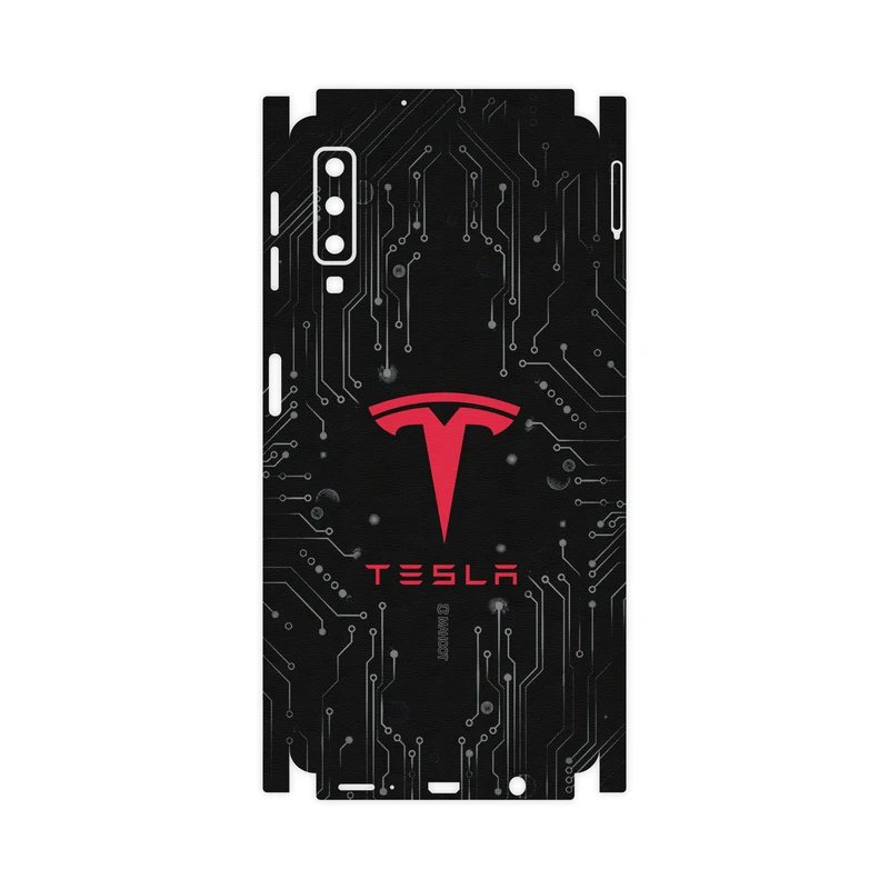برچسب پوششی ماهوت مدل TESLA-Motors-FullSkin مناسب برای گوشی موبایل سامسونگ Galaxy A7 2018