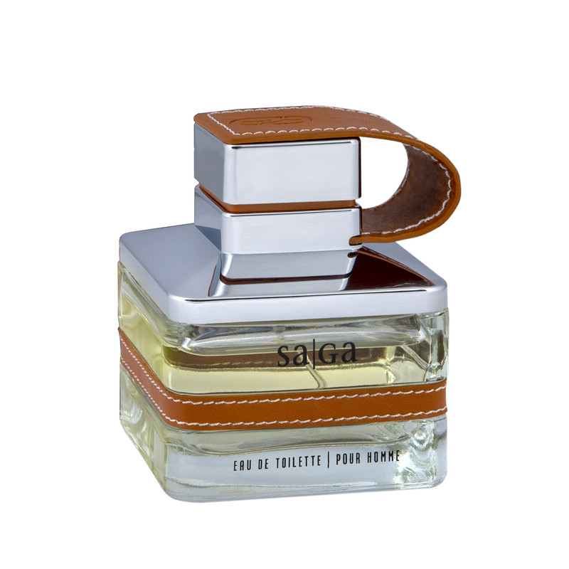 ادو پرفیوم مردانه عماد آرا مدل Saga حجم 100 میلی لیتر به همراه اسپری خوشبو کننده بدن مردانه عماد آرا مدل Saga حجم 200 میلی لیتر